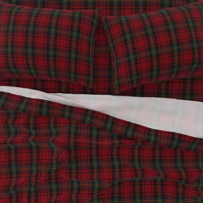 Christmas Tartan Plaid Premium Italian Cotton Sateen Sheet Set: Classic, Timeless Sophisticated Christmas Bedding