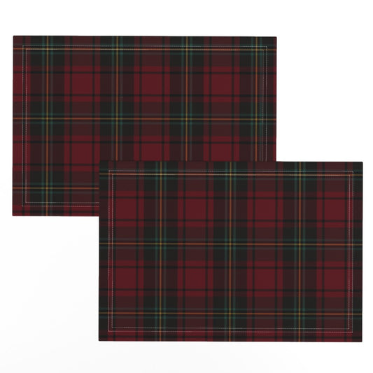 Classic Tartan Christmas Placemats, Set of 2, Vintage Christmas Nostalgia. Holiday Table Decor, Festive Dining, Table Setting, Plaid