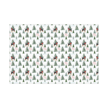 Greater Swiss Mountain Dog Snowy Christmas Wrapping Paper