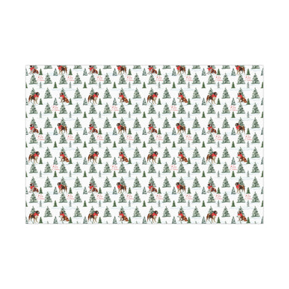 Saint Bernard Snowy Christmas Wrapping Paper