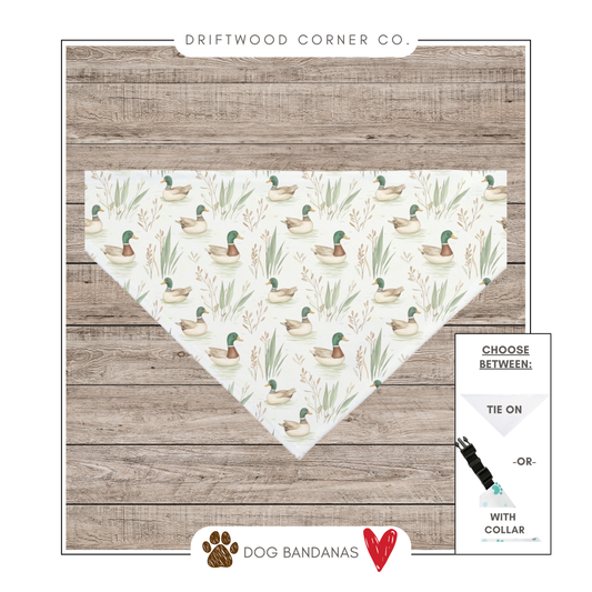 Mallard Duck Dog Bandana,Spring Dog Bandana, Bird Dog Bandana, Sporting Dog Apparel