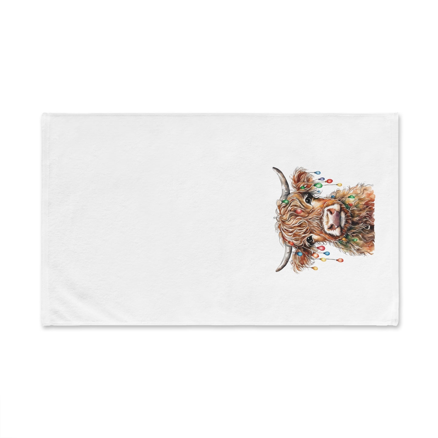 Highland Cow Christmas Hand Towel