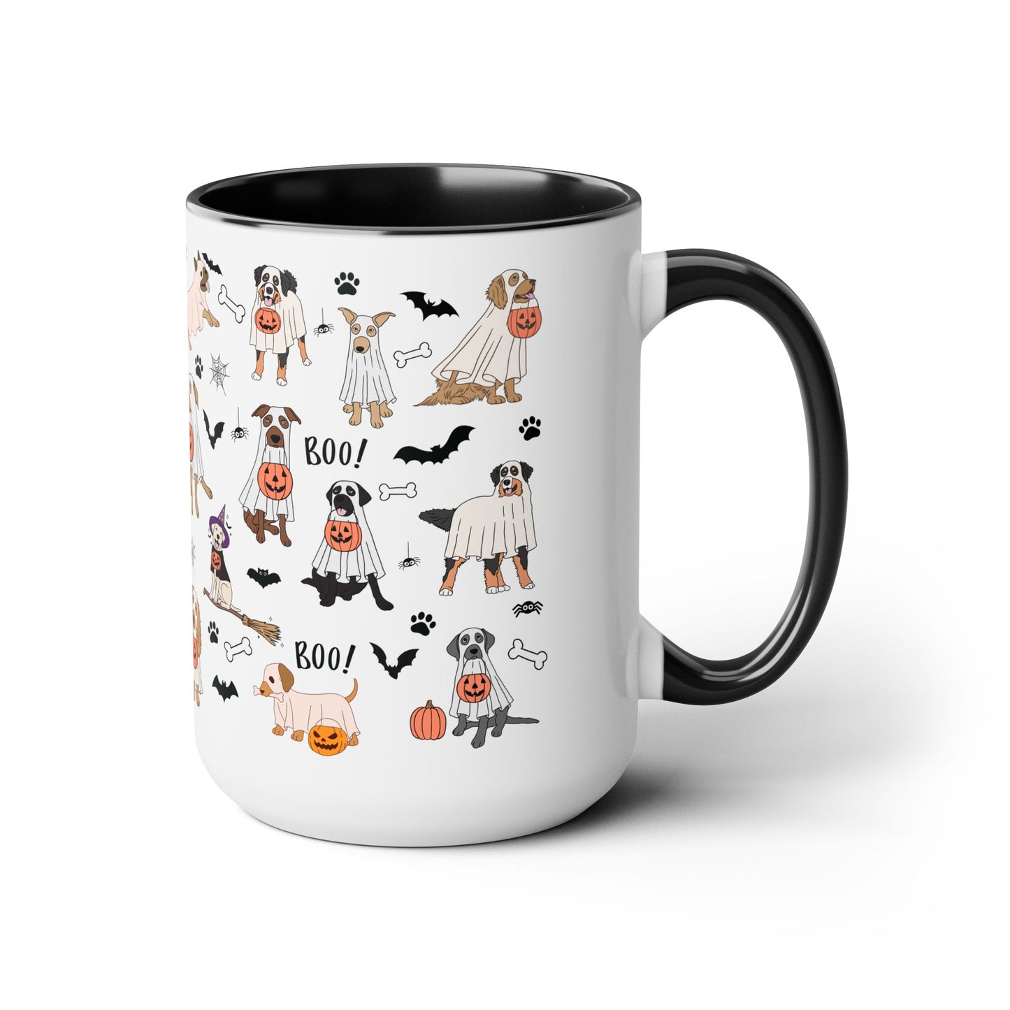 Halloween Spooky Dog Two-Tone Ceramic Coffee Mug