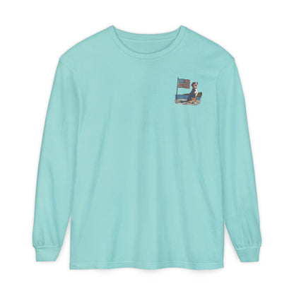 2025 New Summer Swissy Unisex *Long Sleeve* Comfort Colors Brand Shirt, Greater Swiss Mountain Dog Flag Shirt, Cartoon Swissy Character