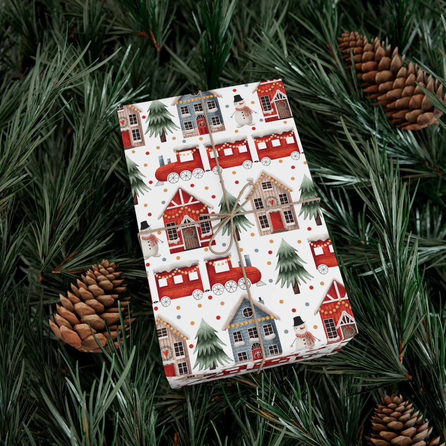 Christmas Train & Village Gift Wrap