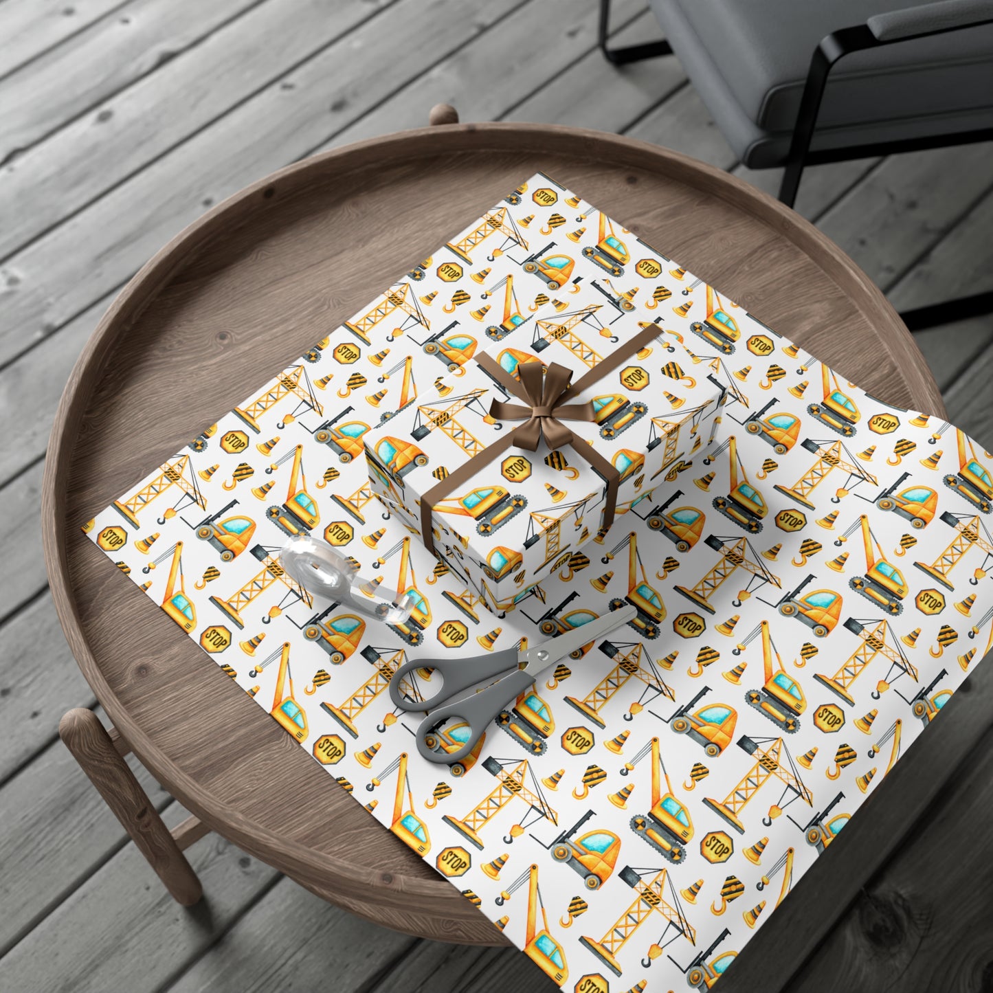 Construction Zone Wrapping Paper