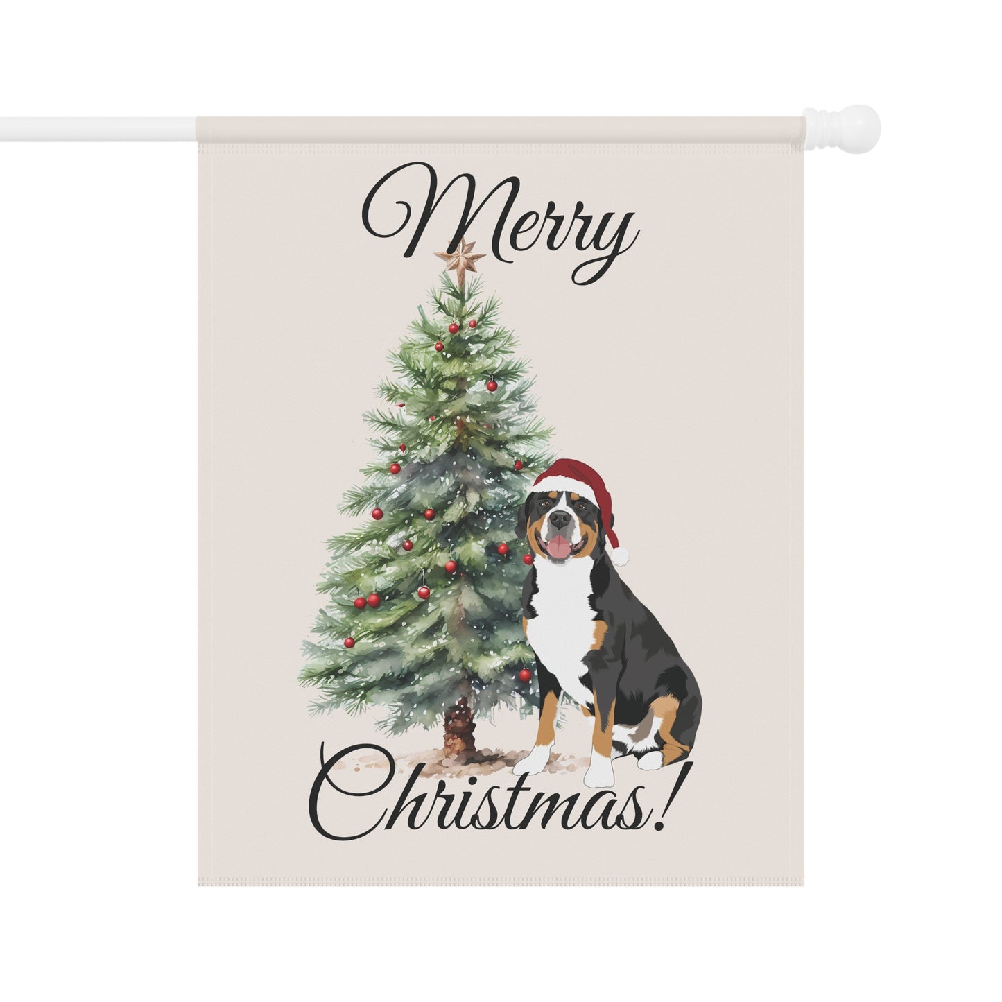 Greater Swiss Mountain Dog Christmas Garden Flag, GSMD Christmas Decor, GSMD, Swissy Christmas