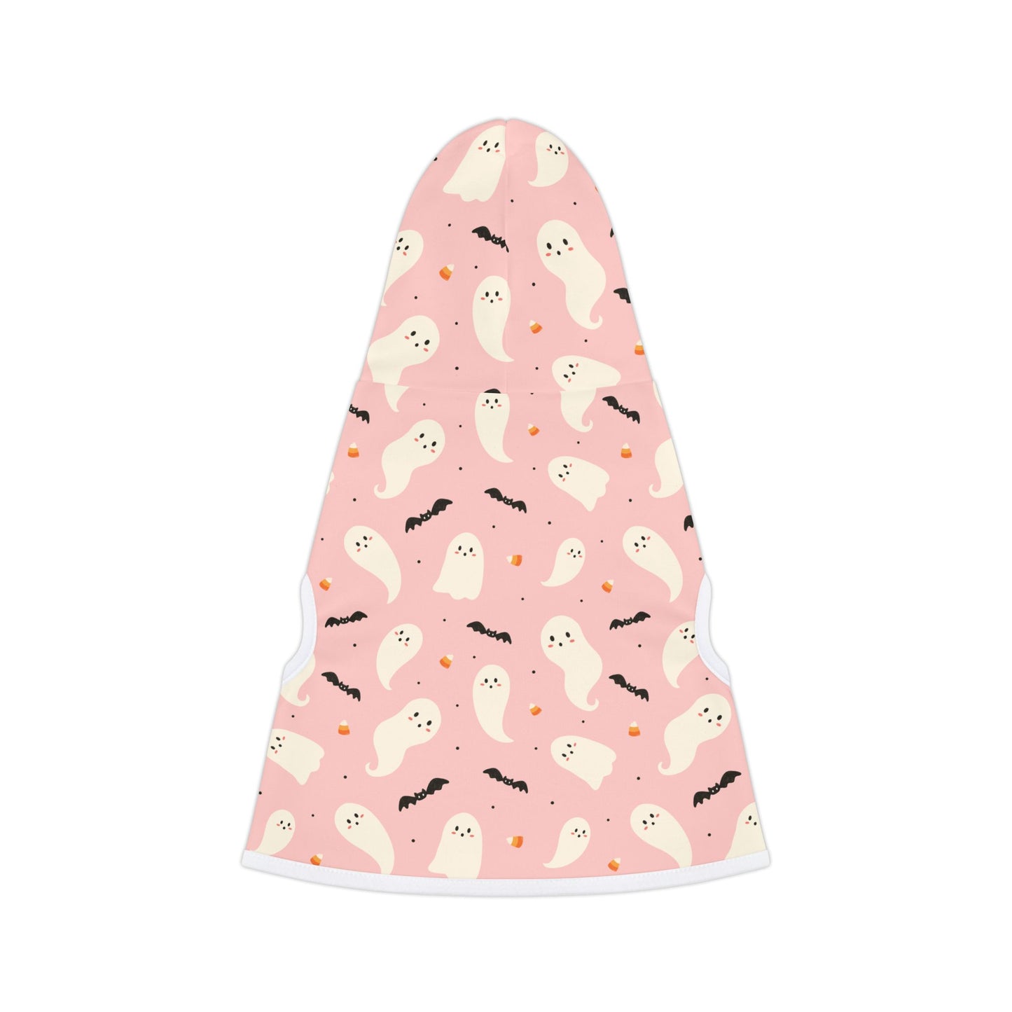 Spooky Bats and Ghosts Halloween Hoodie, Dog Costume Pet Hoodie, Trick or Treat Halloween Dog Hoodie, Pink Cute Spooky