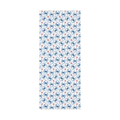 Summer Patriotic Blue Crabs Wrapping Paper