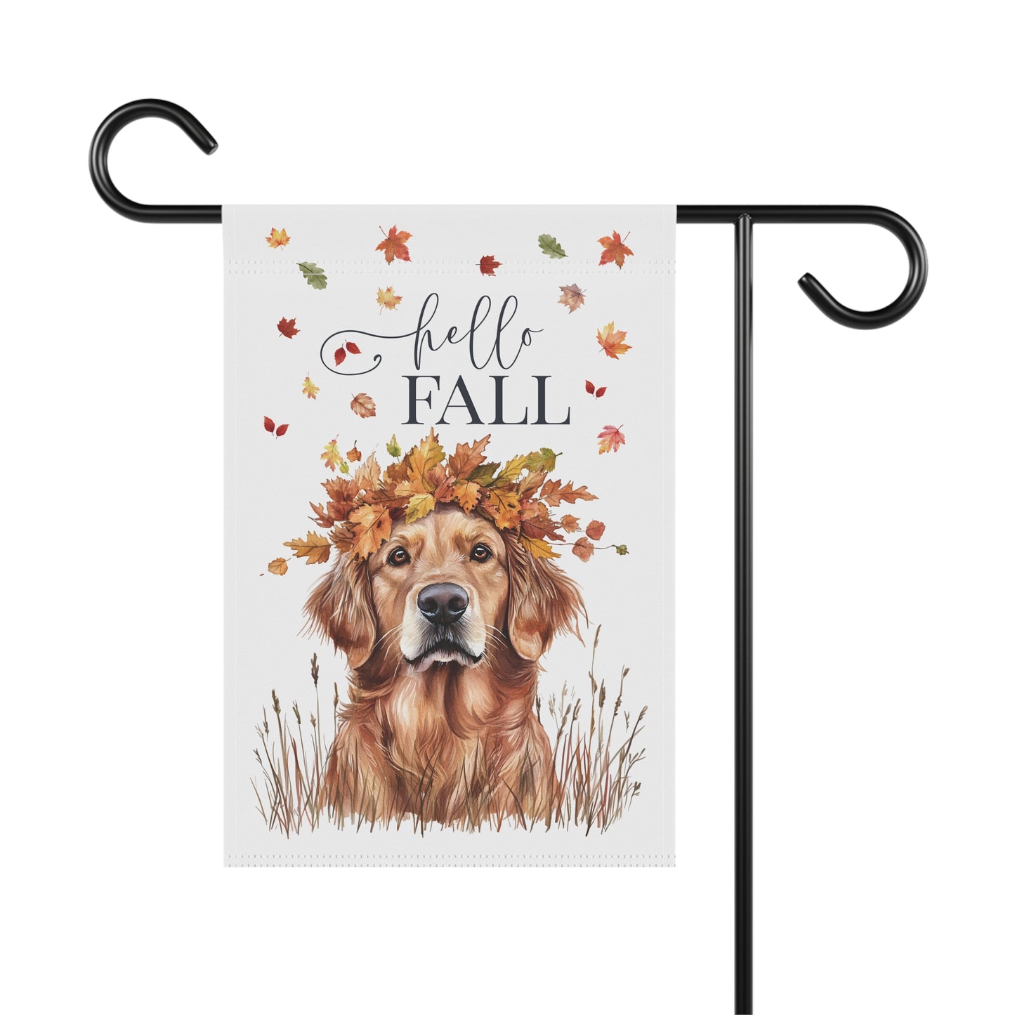 Golden Retriever Fall Garden Flag