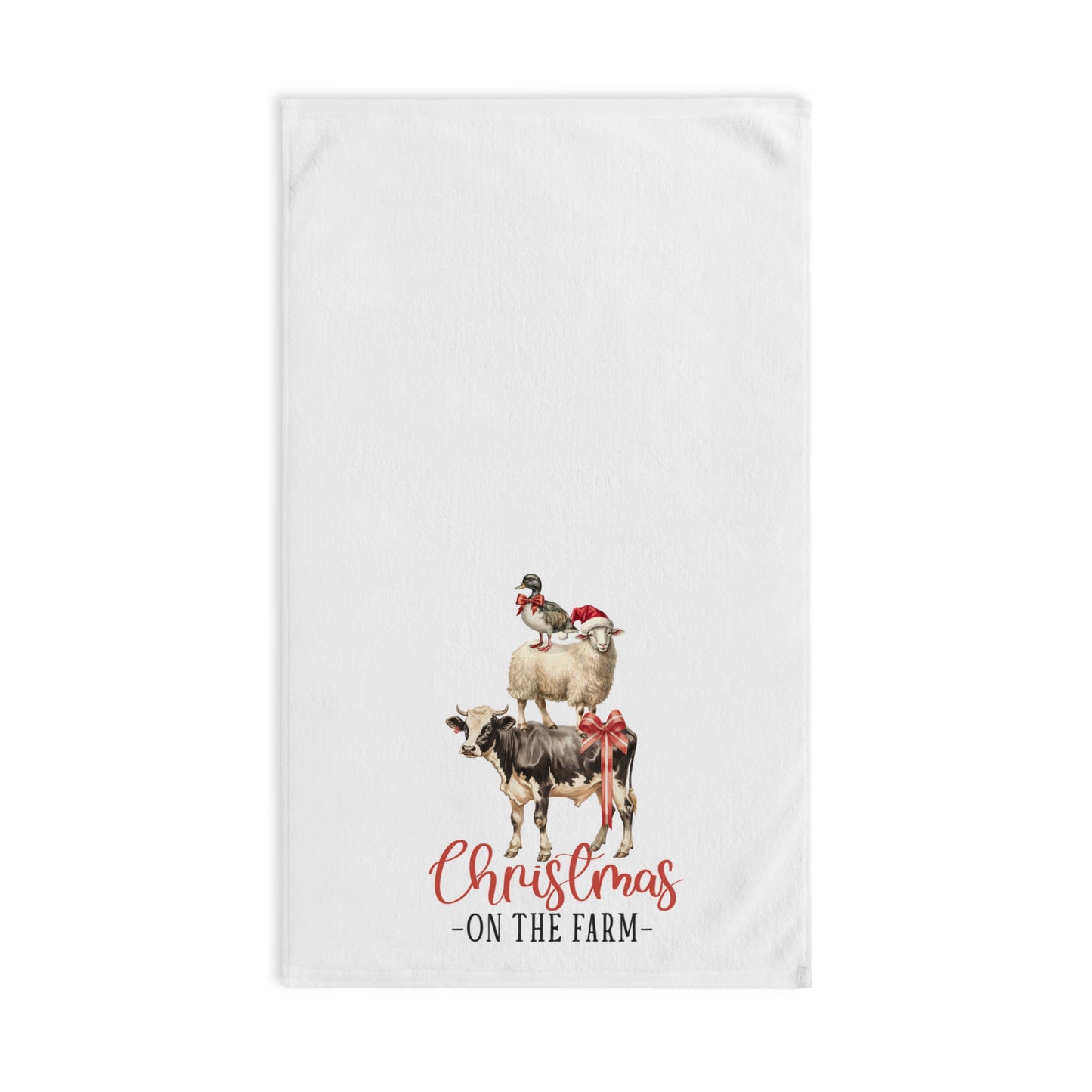 Christmas On The Farm Hand Towel