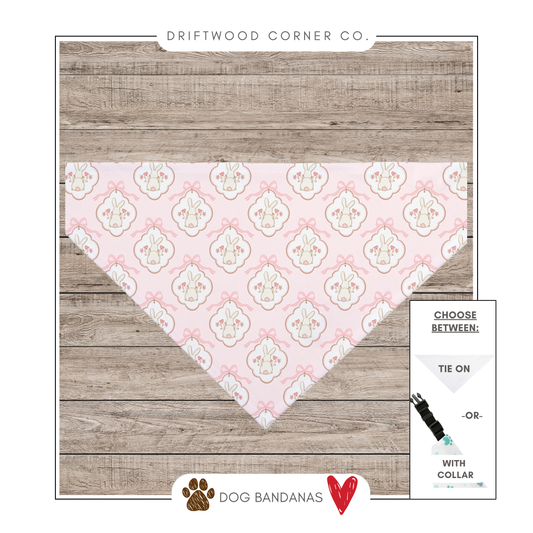 Easter Pink Coquette Dog Bandana