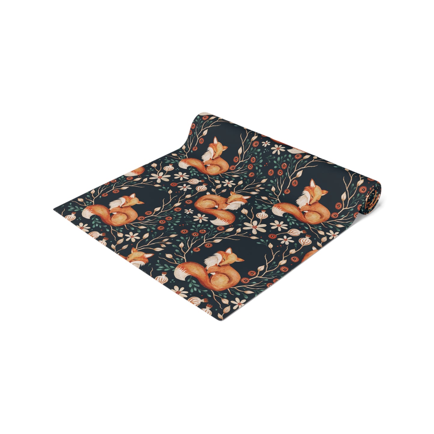 Fall Harvest Woodland Fox Table Runner