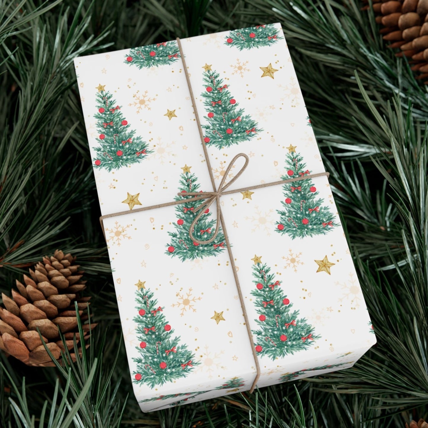 Christmas Trees, Christmas Wrapping, Christmas Wrapping Paper, Holiday Gift Wrap, Elegant Christmas, Classic Christmas