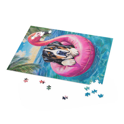 Watercolor, hand drawn Summer Swissy Puzzle