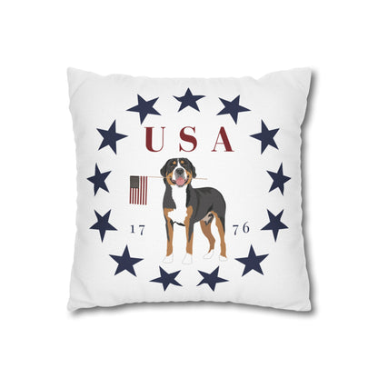 Double Sided Patriotic Greater Swiss Mountain Dog with 2 Different Summer Graphics, Swissy, GSMD