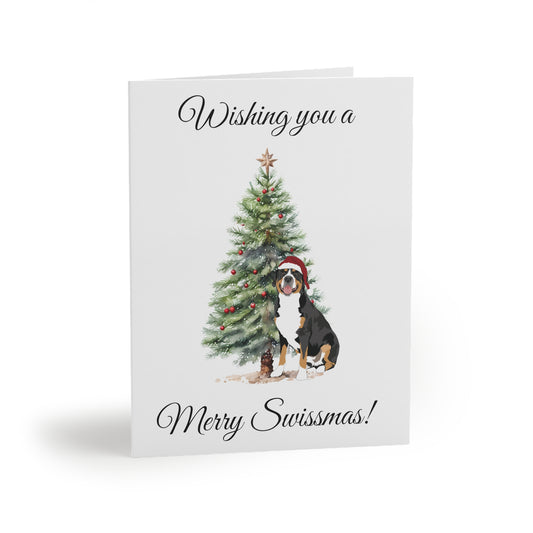 Greater Swiss Mountain Dog Christmas Greeting cards (8, 16, and 24 pcs), No text inside