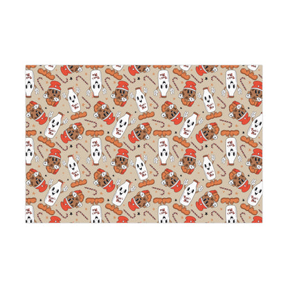 Retro Christmas Milk Cookies Gift Wrap, Christmas Wrapping Paper, Christmas Ornament Gift Wrap, Wrapping, Christmas Gifts, Vintage
