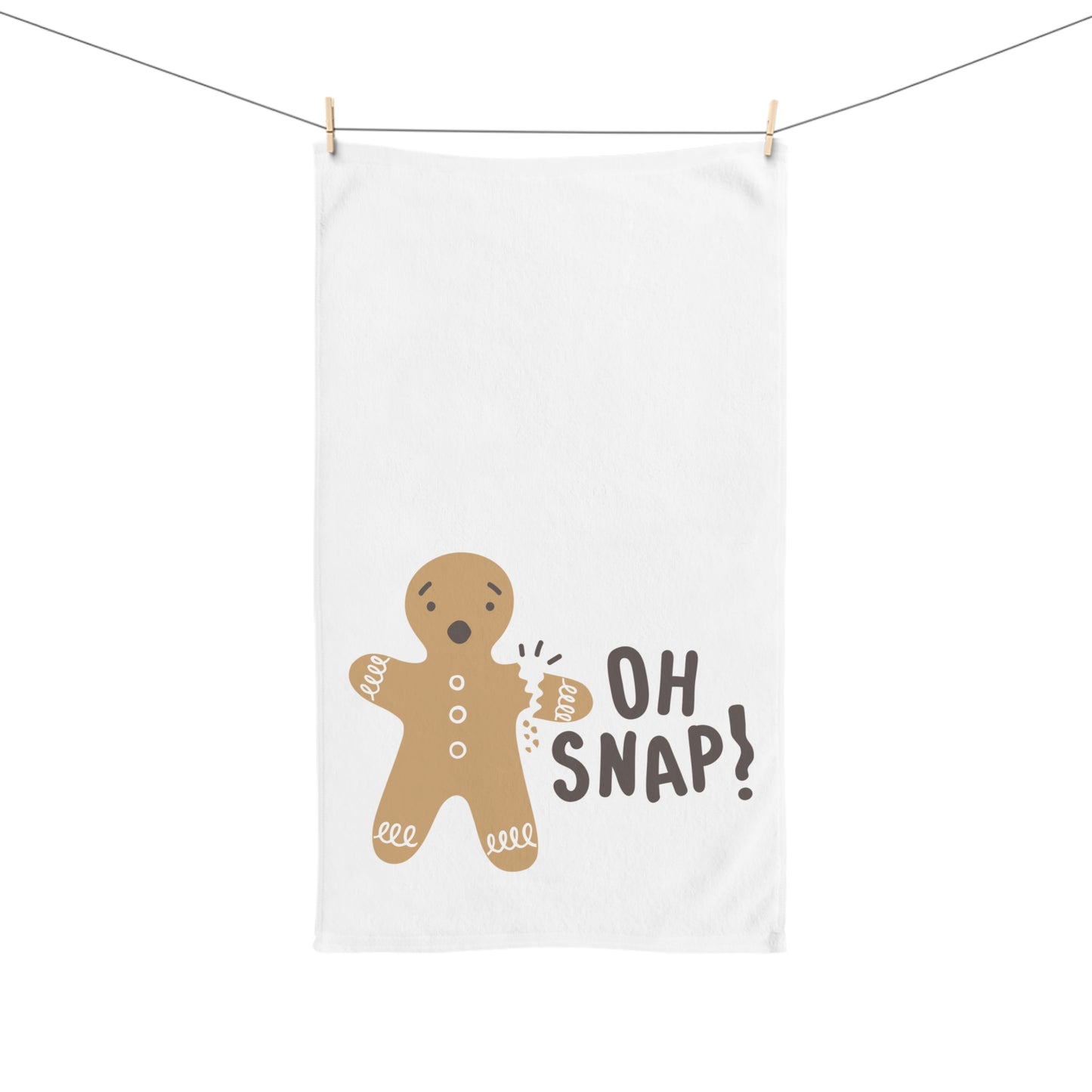 Gingerbread Man, Oh Snap, Christmas Hand Towel