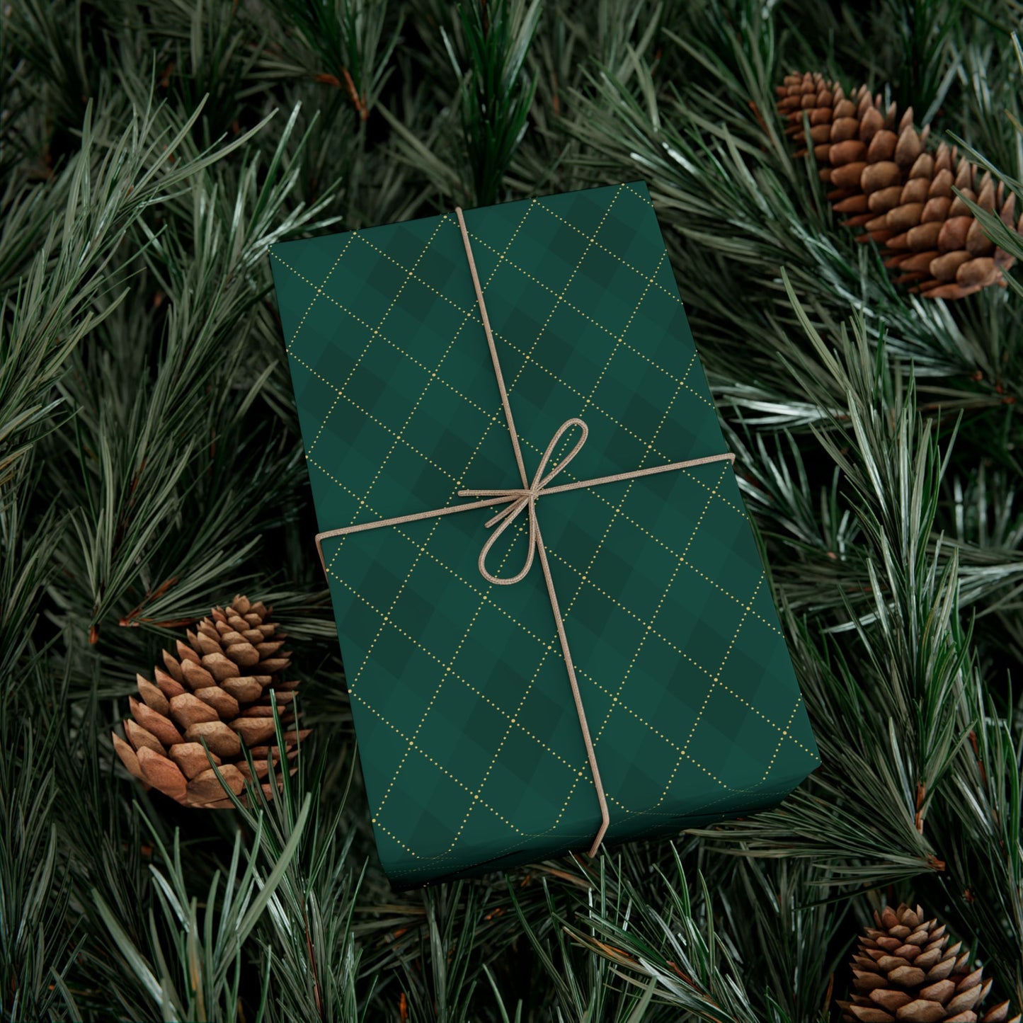 Christmas Luxury Argyle Print Wrapping