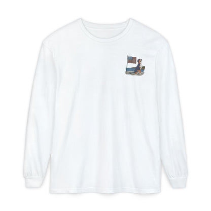 2025 New Summer Swissy Unisex *Long Sleeve* Comfort Colors Brand Shirt, Greater Swiss Mountain Dog Flag Shirt, Cartoon Swissy Character