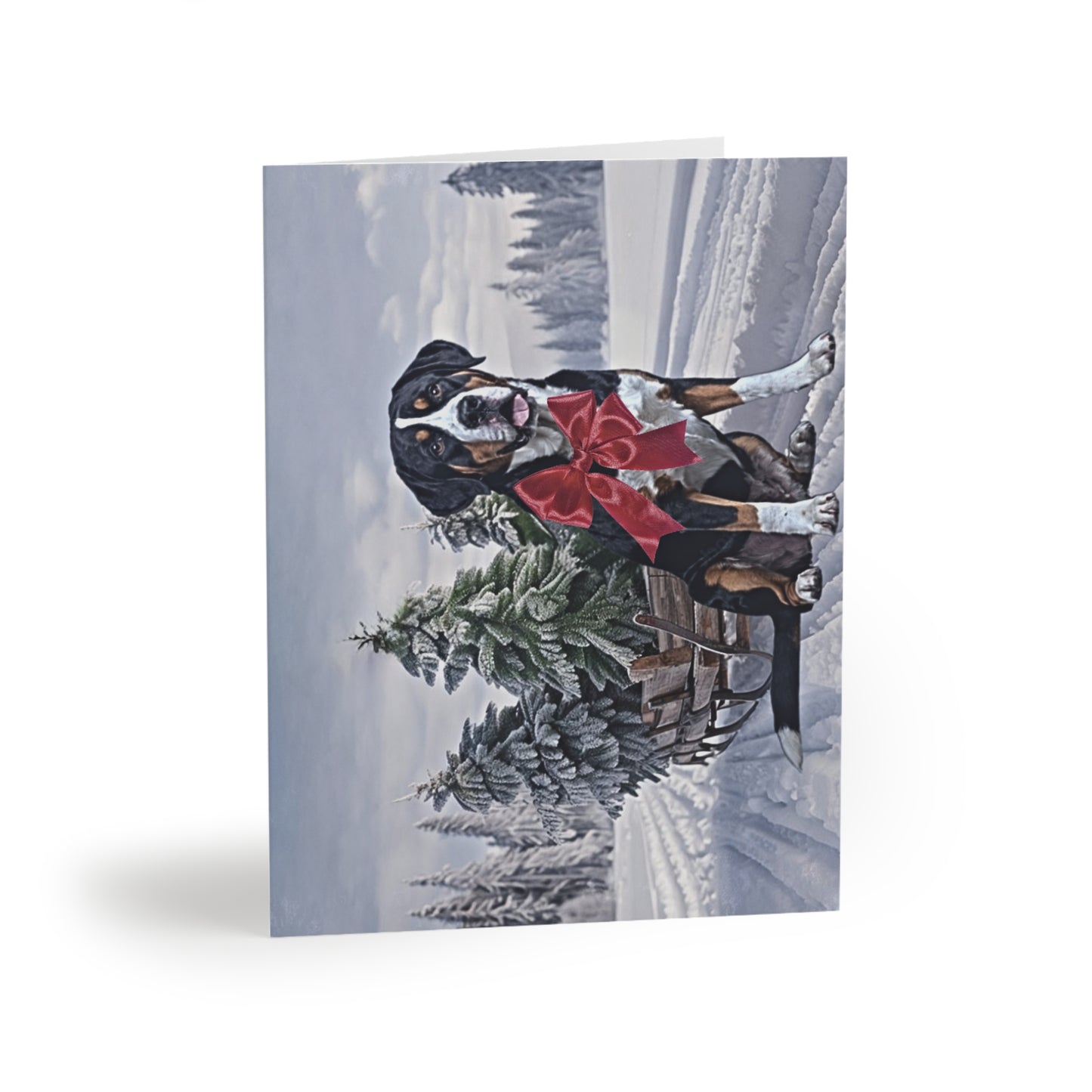 Swiss Horizontal Christmas Greeting cards (8, 16, and 24 pcs), Custom Greeting