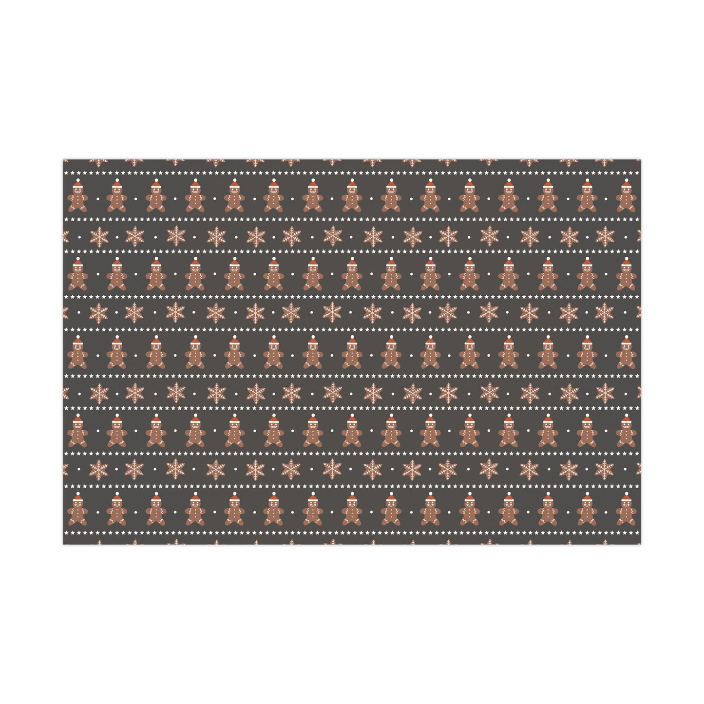 Gingerbread Man Christmas Gift Wrap