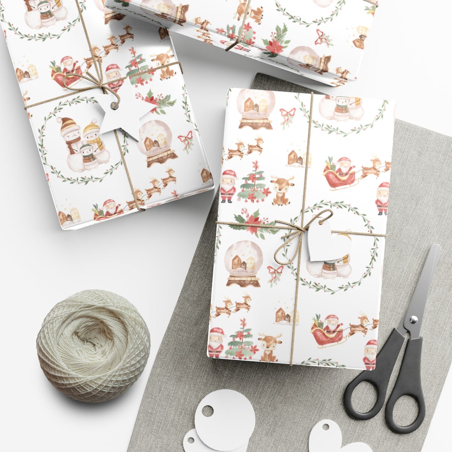 Snowman Family Christmas Wrapping Paper