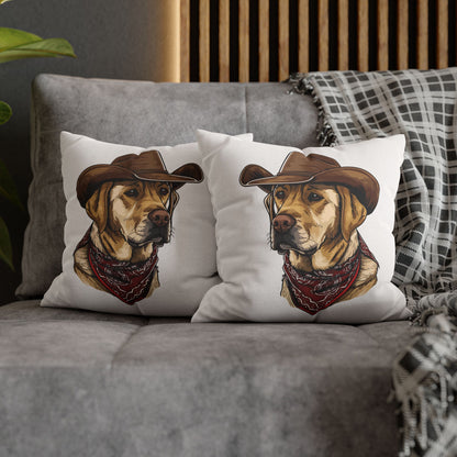 Western Yellow Labrador Retriever, Double Sided Pillow Cover