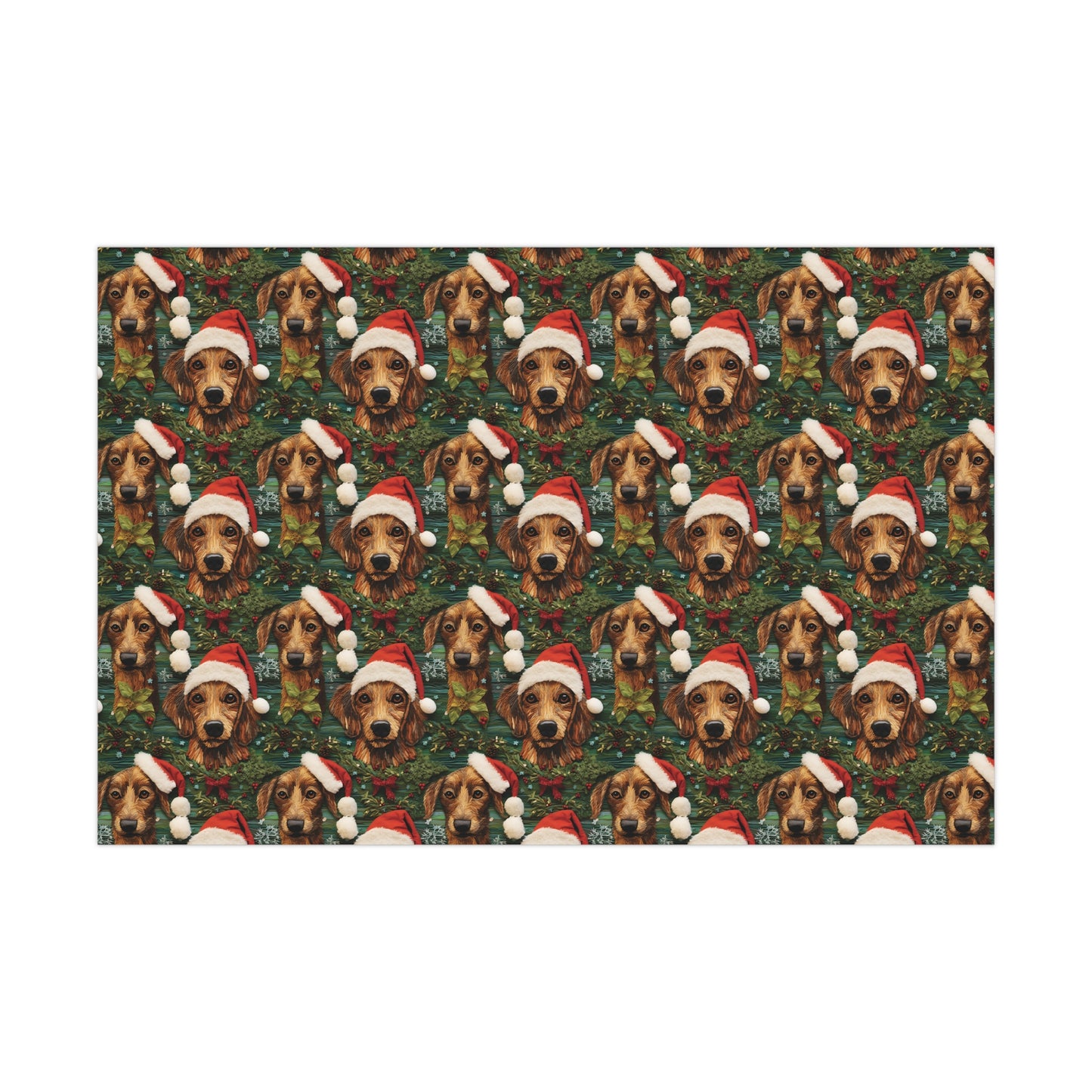 Faux 3D Christmas Dogs