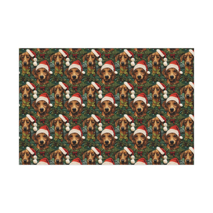 Faux 3D Christmas Dogs
