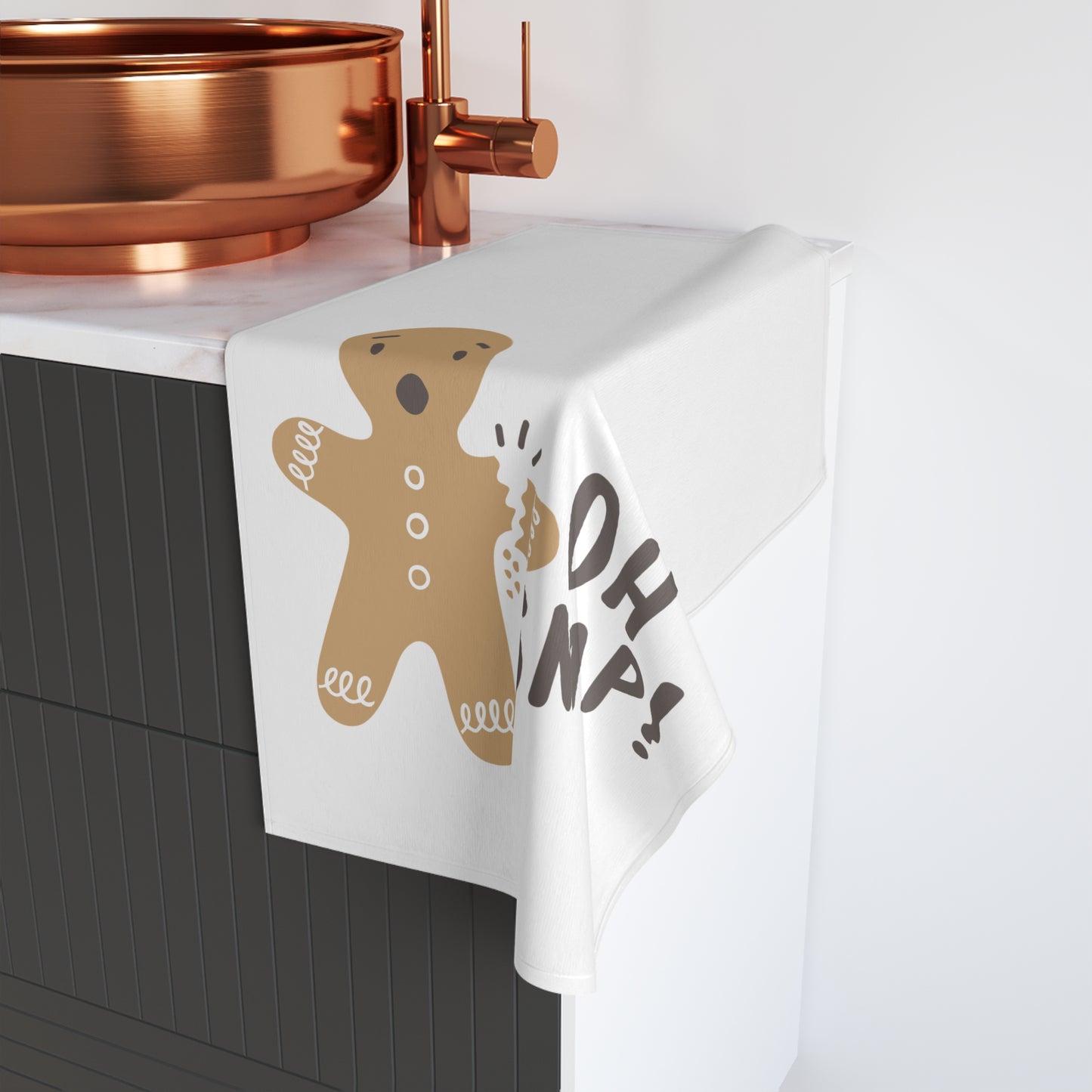 Gingerbread Man, Oh Snap, Christmas Hand Towel