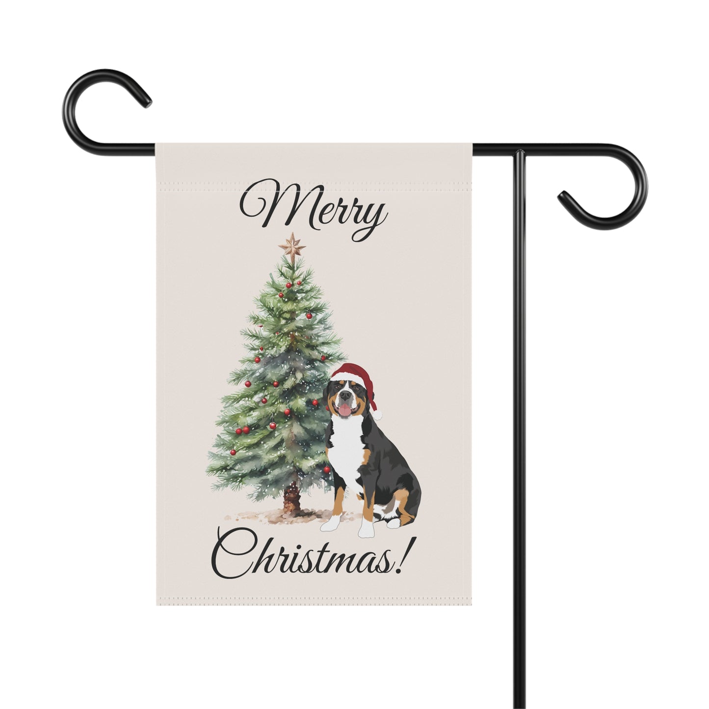 Greater Swiss Mountain Dog Christmas Garden Flag, GSMD Christmas Decor, GSMD, Swissy Christmas