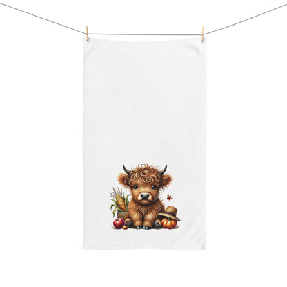 Highland Cow Fall Hand Towel