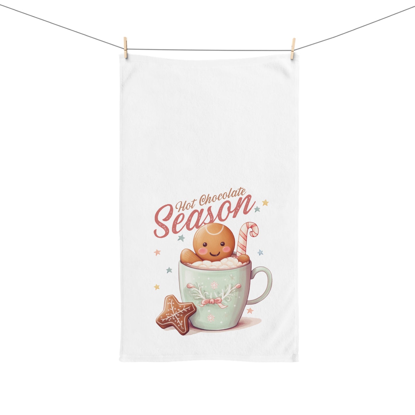 Hot Cocoa Christmas Hand Towel