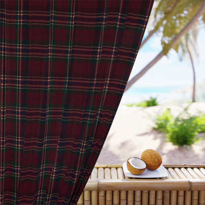 Christmas Tartan Plaid Window Curtain, Premium Blackout Window Curtains (1 Piece), Christmas Home Decor, Holiday Home, Ralph Lauren Inspired