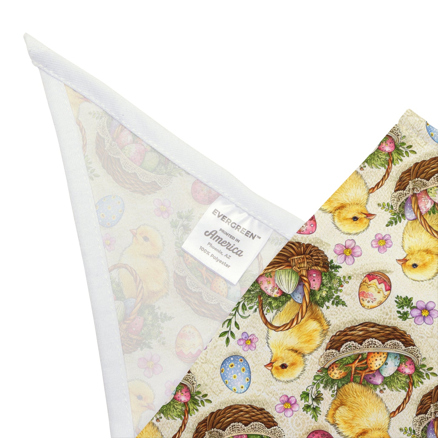 Easter Chicks in Baskets Dog Bandana, Easter Bandana,Spring Dog Bandana, Colorful Spring Dog Bandana