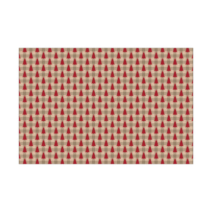Country Kraft Farmhouse Style Gift Wrap, Christmas Wrapping Paper, Christmas Ornament Gift Wrap, Wrapping, Christmas Gifts, Holiday Trees