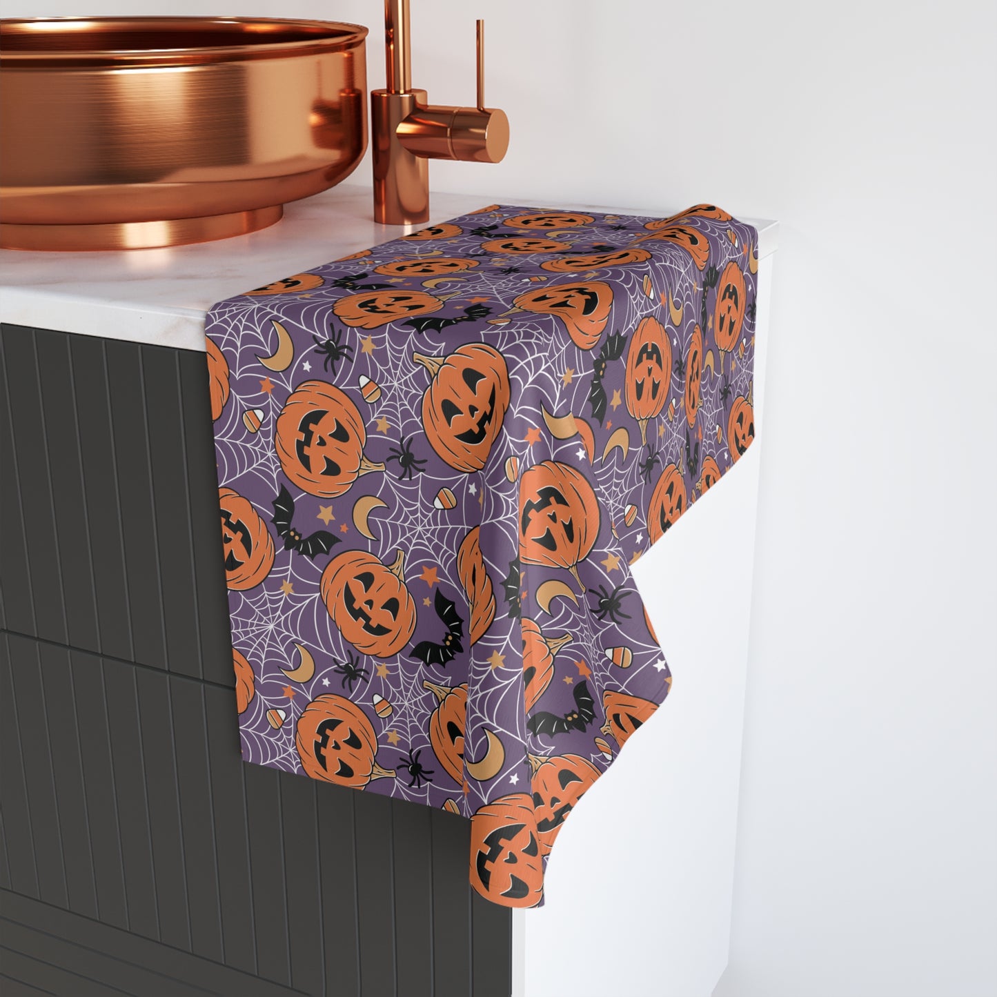 Halloween Jack O Lantern Fall Hand Towel