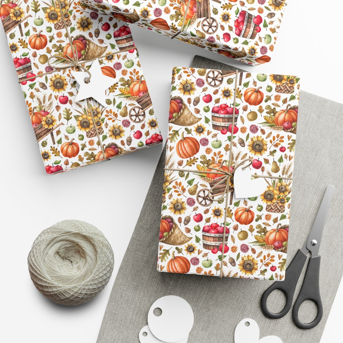 Fall Harvest Gift Wrap, Thanksgiving Wrapping Paper, Autumn Gift Wrap, Wrapping, Fall Decor