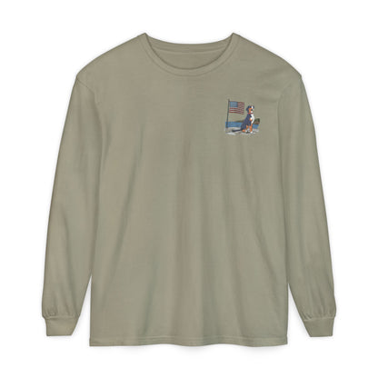 2025 New Summer Swissy Unisex *Long Sleeve* Comfort Colors Brand Shirt, Greater Swiss Mountain Dog Flag Shirt, Cartoon Swissy Character