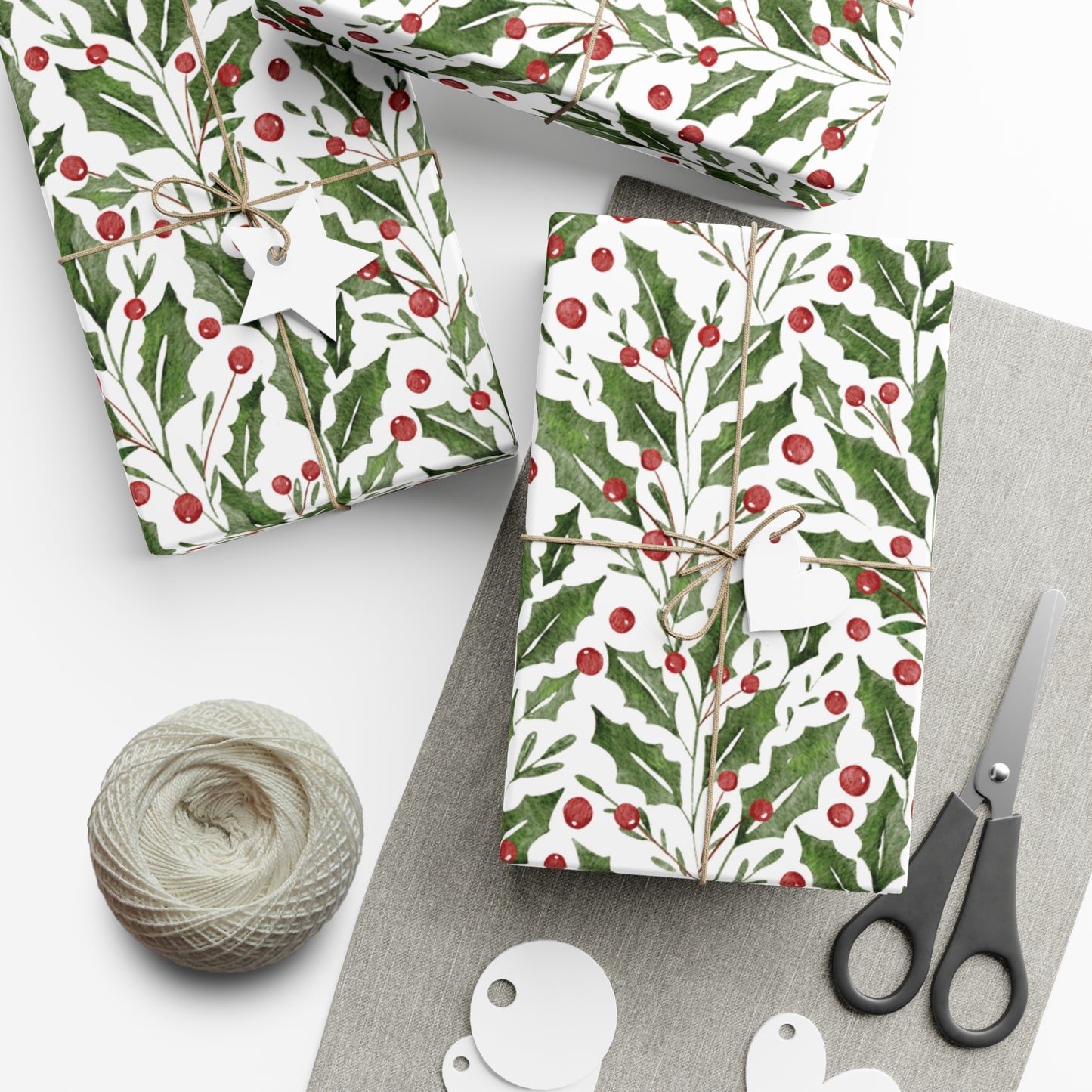 Christmas Greens Wrapping Paper, Christmas Classic Gift Wrap Papers, Holiday Gift Wrap, Christmas Wrapping Paper, Gift Wrapping