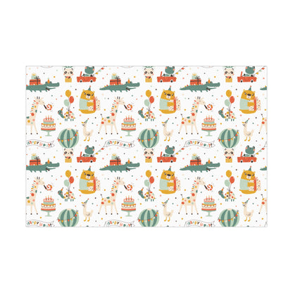 Adorable Animals Birthday Wrapping Paper