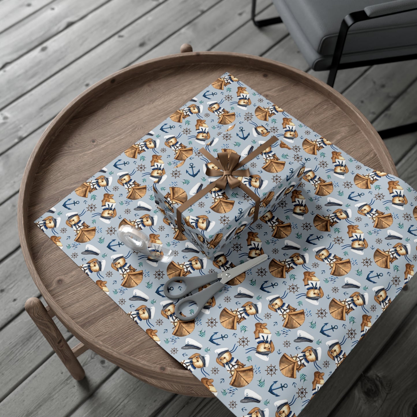 Sailor Teddy Bear Wrapping Paper