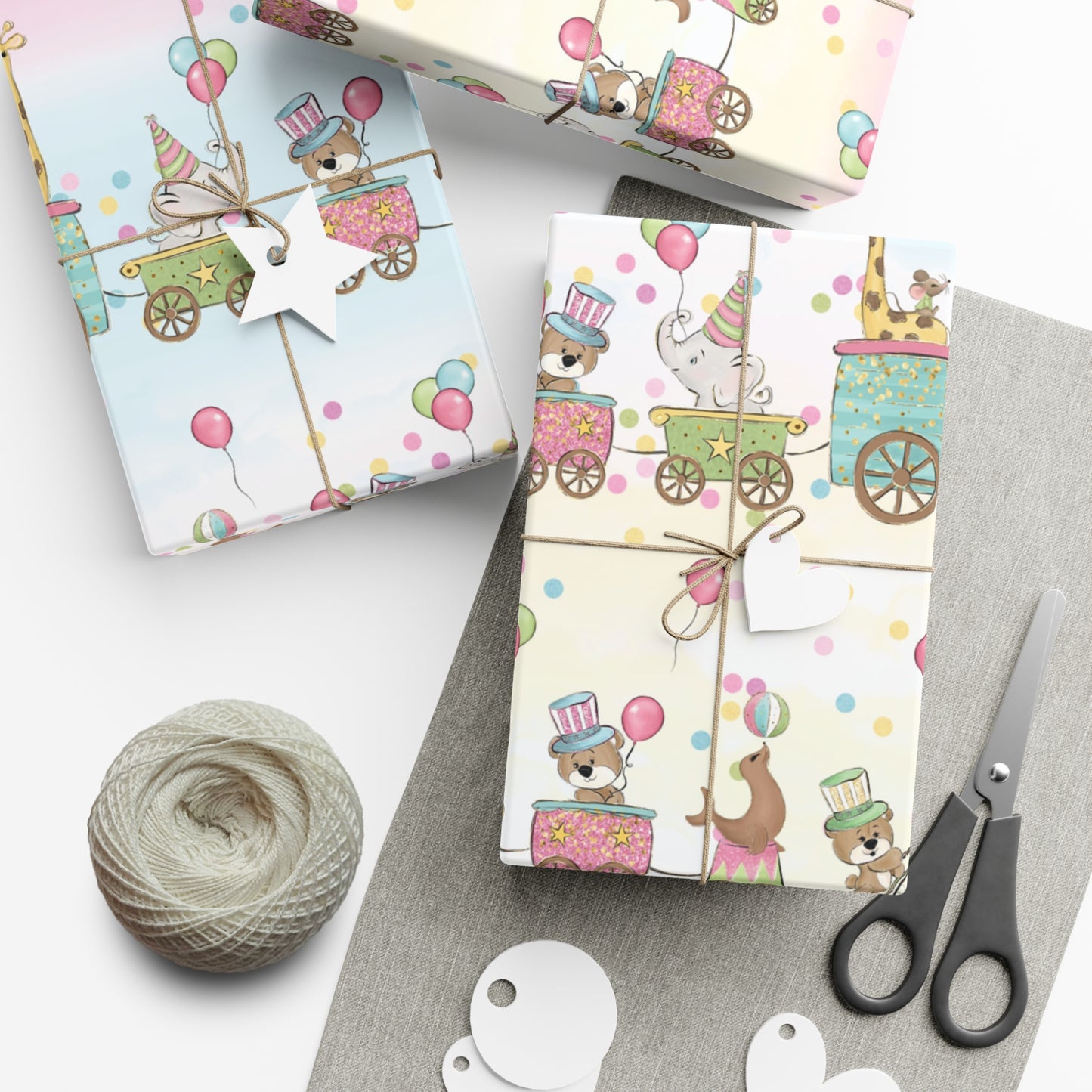 Pink Circus Baby Shower & Birthday Wrapping