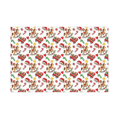 Retro 80's, 90's Christmas Children's Teddy Bear Wrapping Paper, Christmas Gift Wrap, Christmas Wrapping Paper, Christmas Gifts