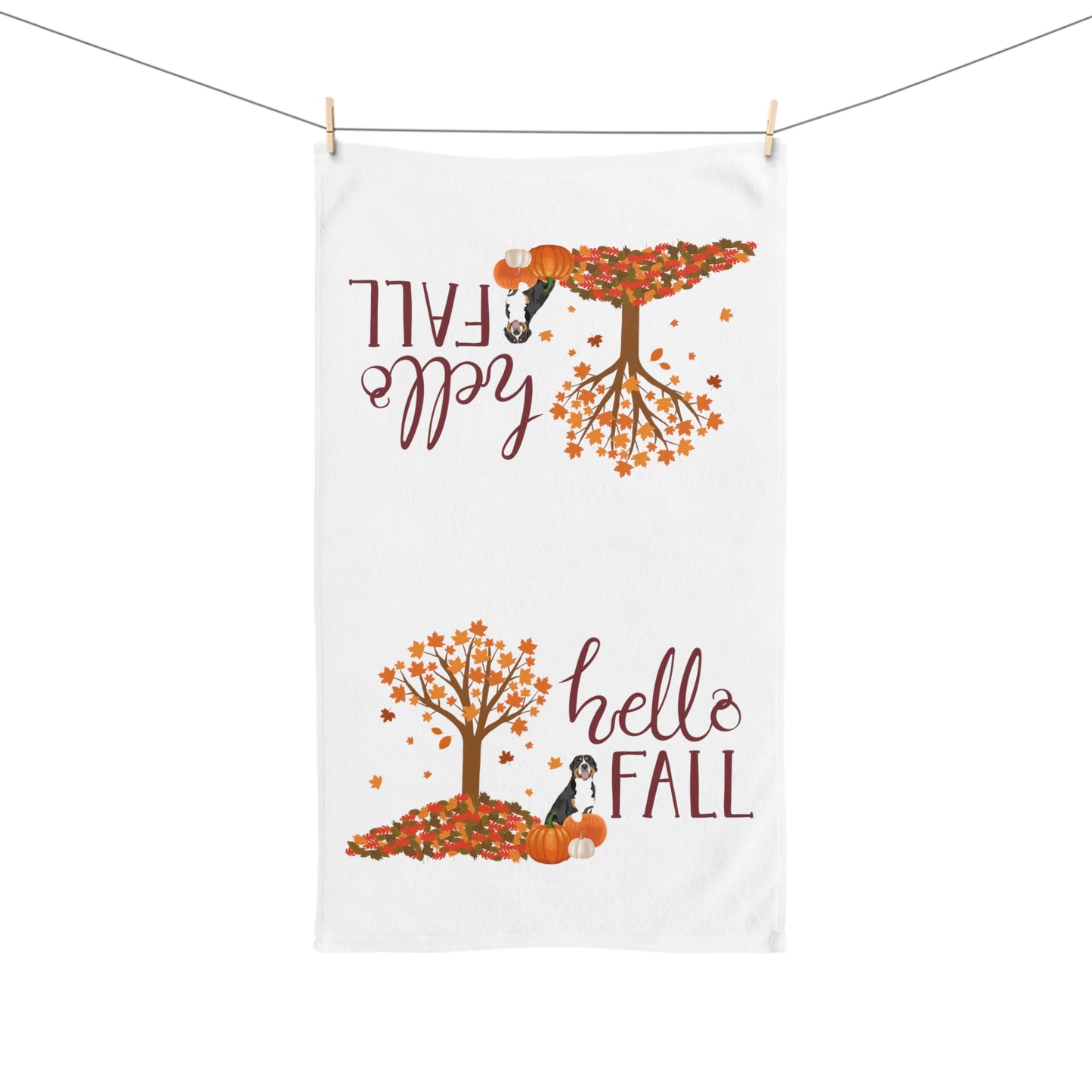 Hello Fall Swissy Kitchen Towel