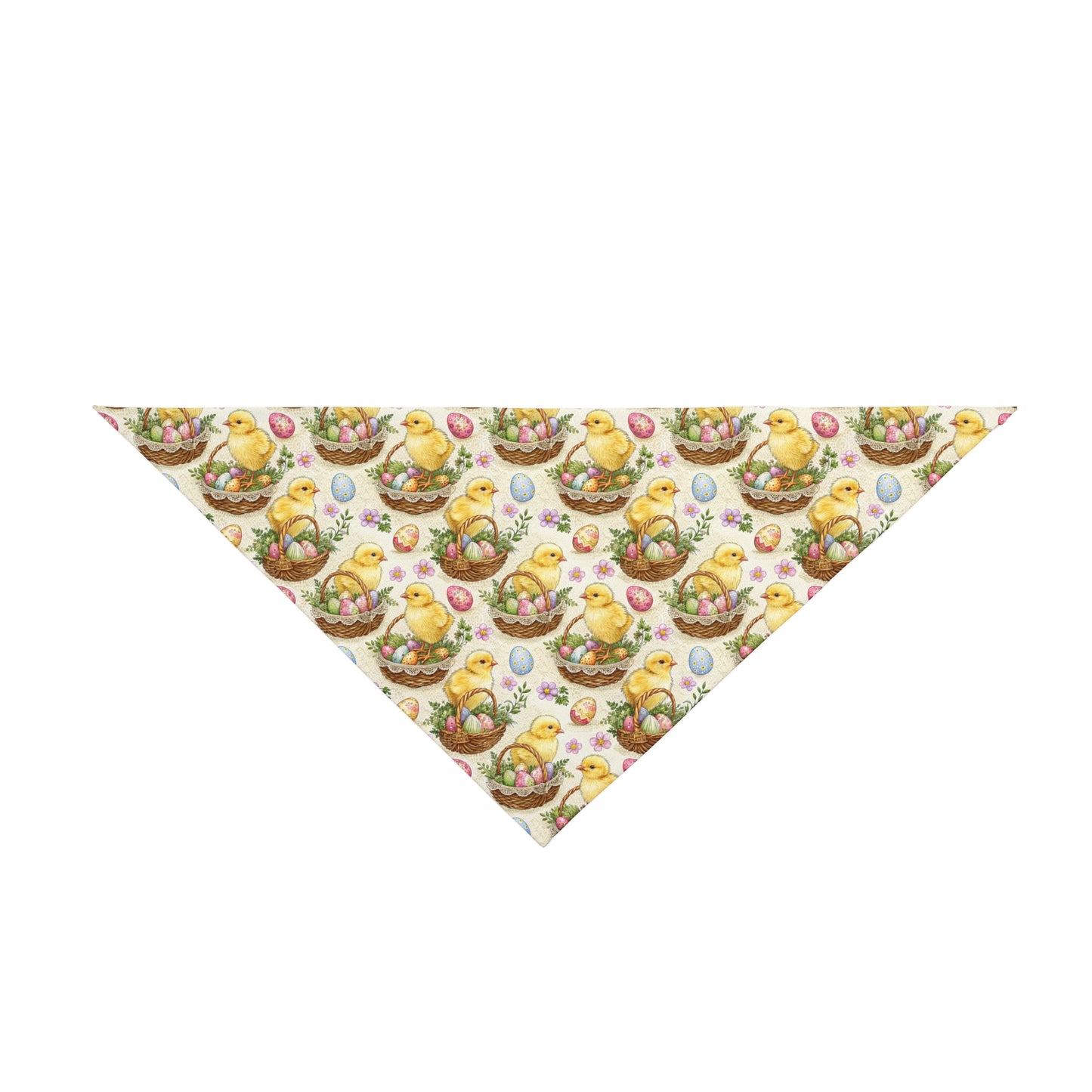 Easter Chicks in Baskets Dog Bandana, Easter Bandana,Spring Dog Bandana, Colorful Spring Dog Bandana