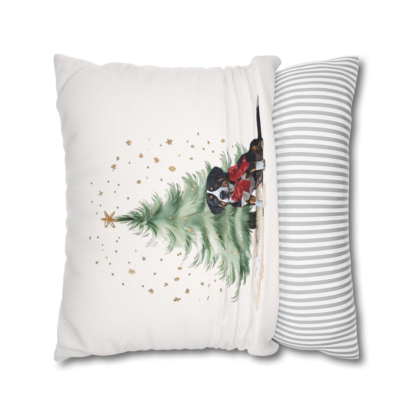 Christmas Swissy Gift Pillow Cover, Double Sided Print