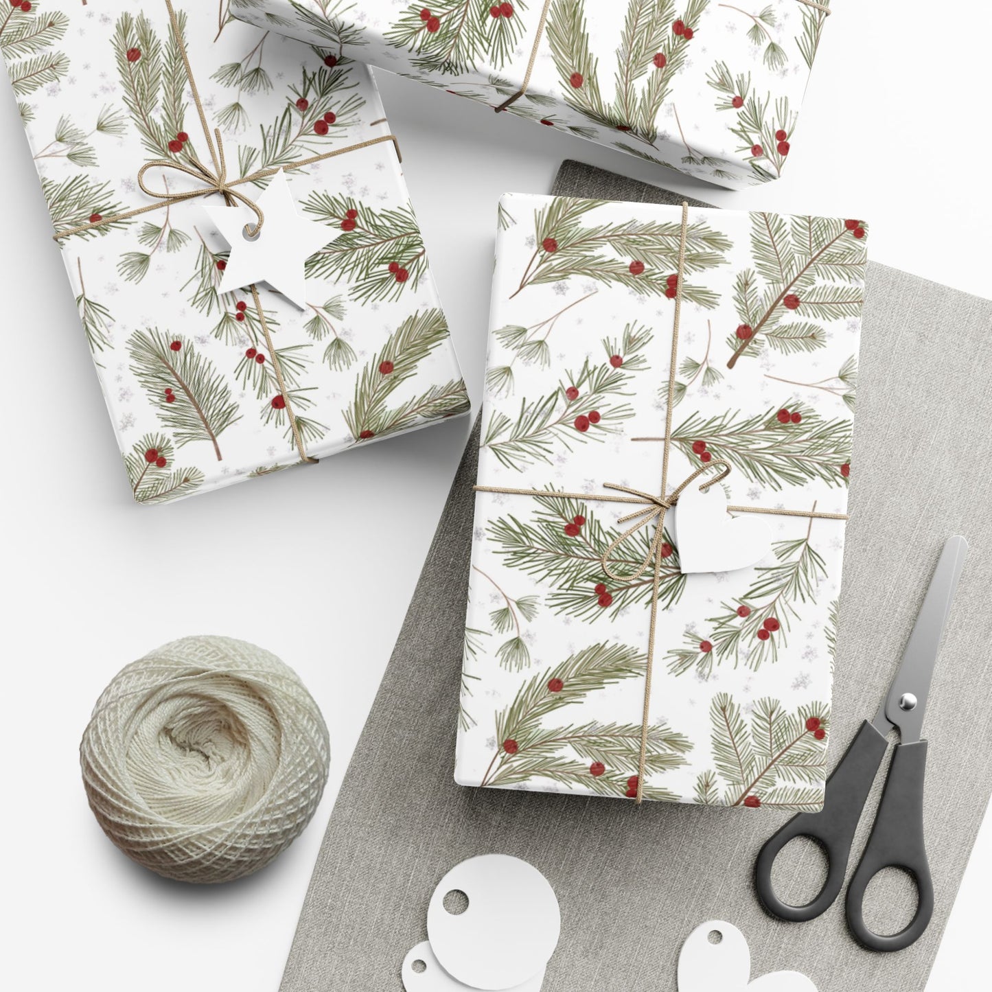 Christmas Greens & Berries Wrapping